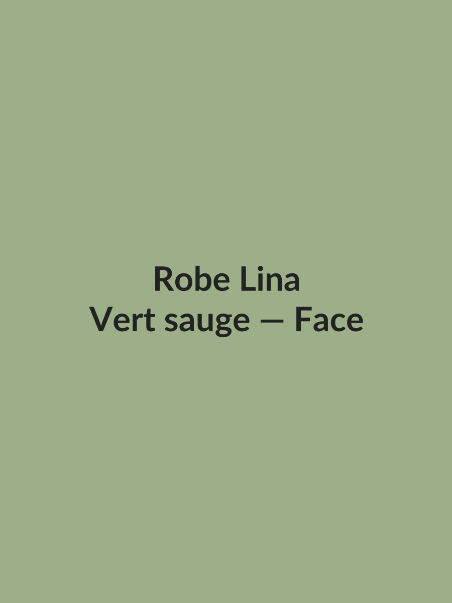 Robe Lina — Vert sauge, vue face