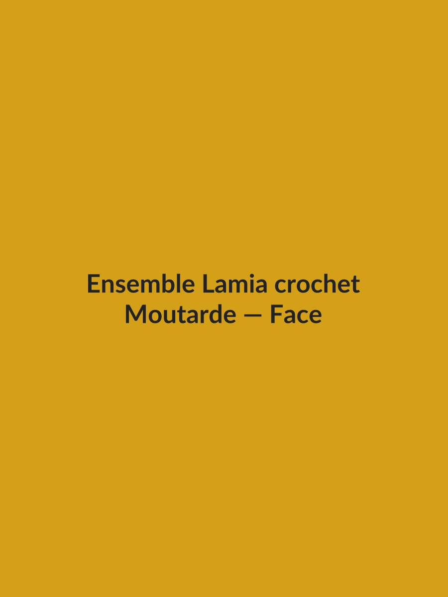 Ensemble Lamia crochet — Moutarde, vue face
