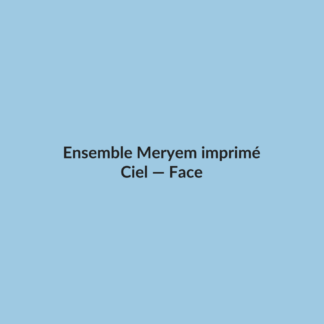 Ensemble Meryem imprimé — Ciel, vue face