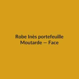 Robe Inès portefeuille — Moutarde, vue face