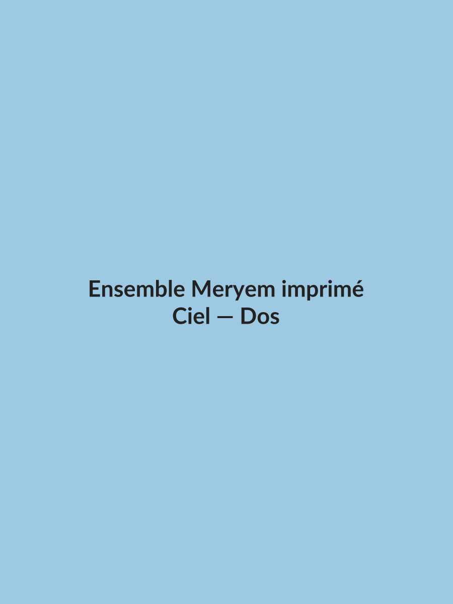 Ensemble Meryem imprimé — Ciel, vue dos
