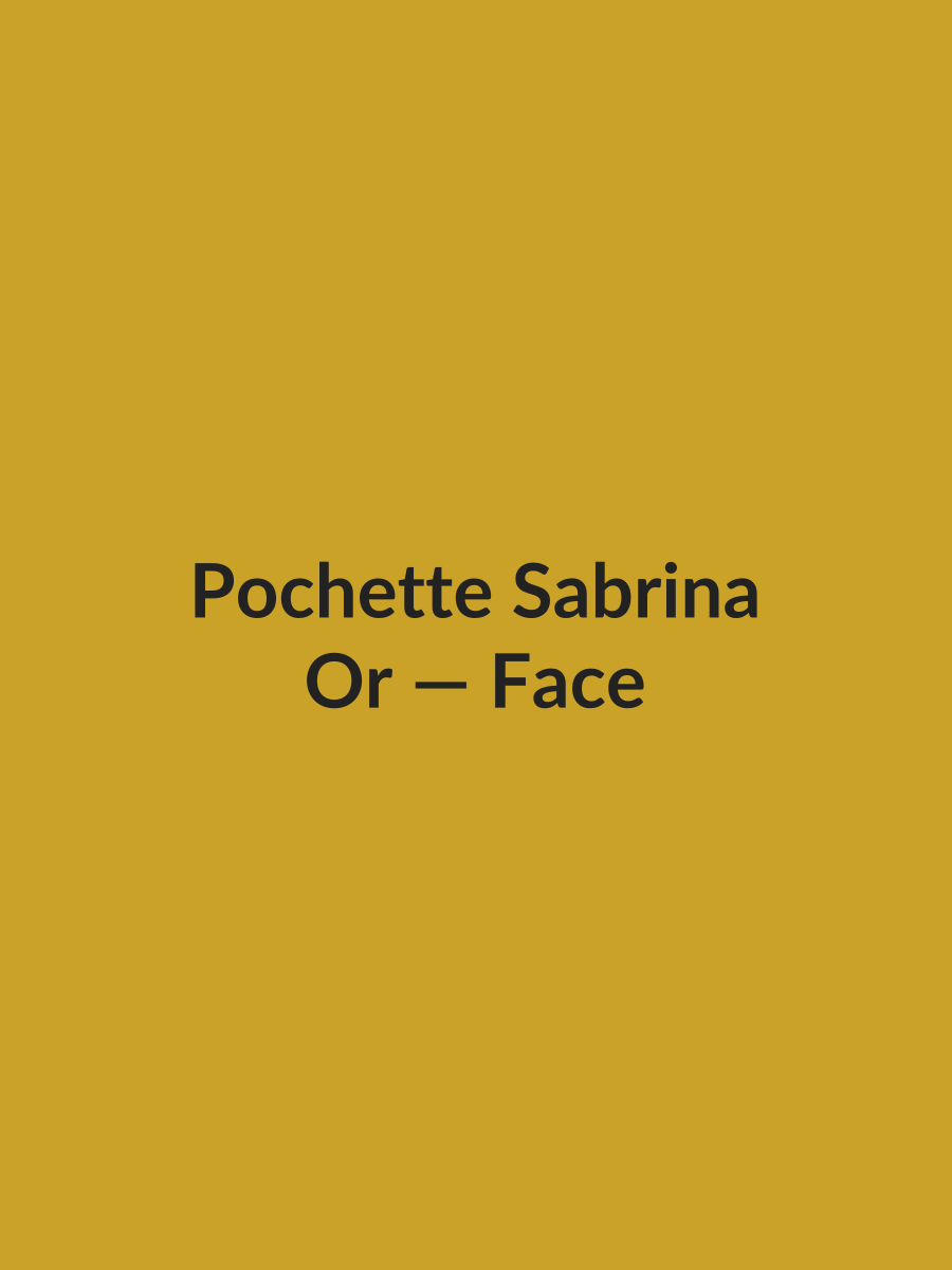 Pochette Sabrina — Or, vue face