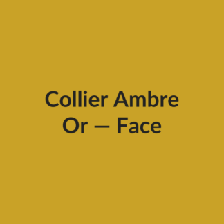 Collier Ambre — Or, vue face
