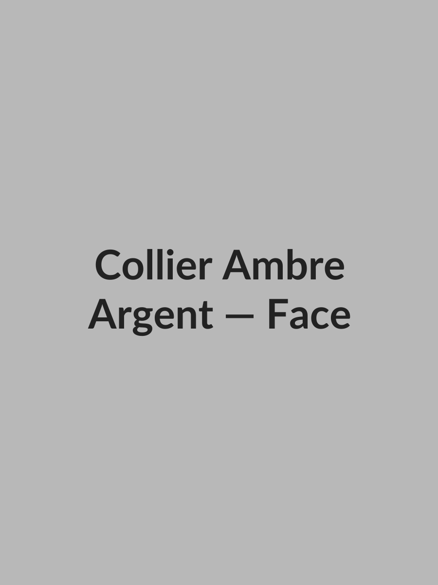 Collier Ambre — Argent, vue face