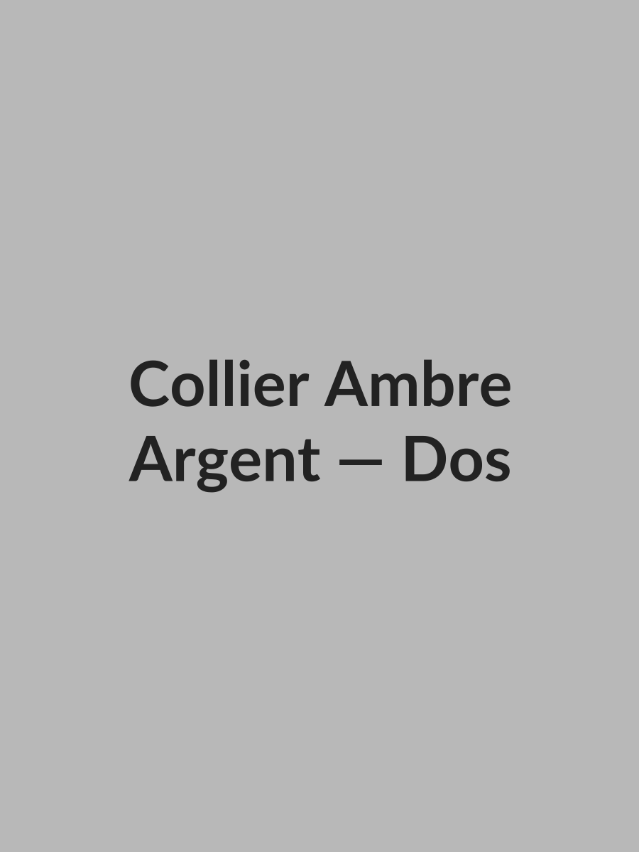 Collier Ambre — Argent, vue dos