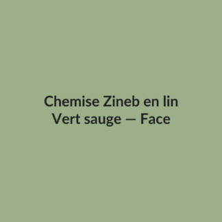 Chemise Zineb en lin — Vert sauge, vue face
