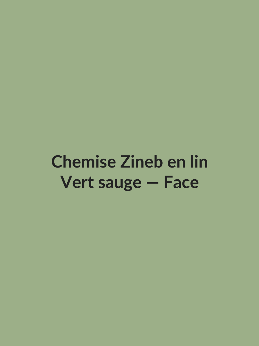 Chemise Zineb en lin — Vert sauge, vue face