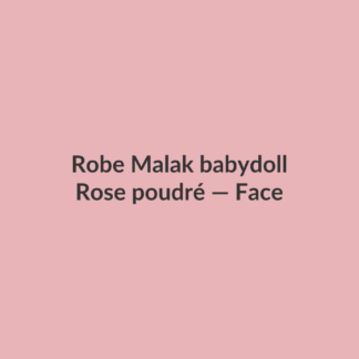 Robe Malak babydoll — Rose poudré, vue face