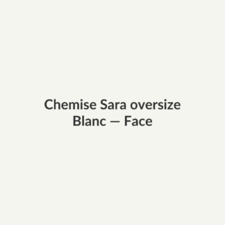 Chemise Sara oversize — Blanc, vue face