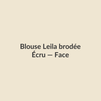 Blouse Leila brodée — Écru, vue face