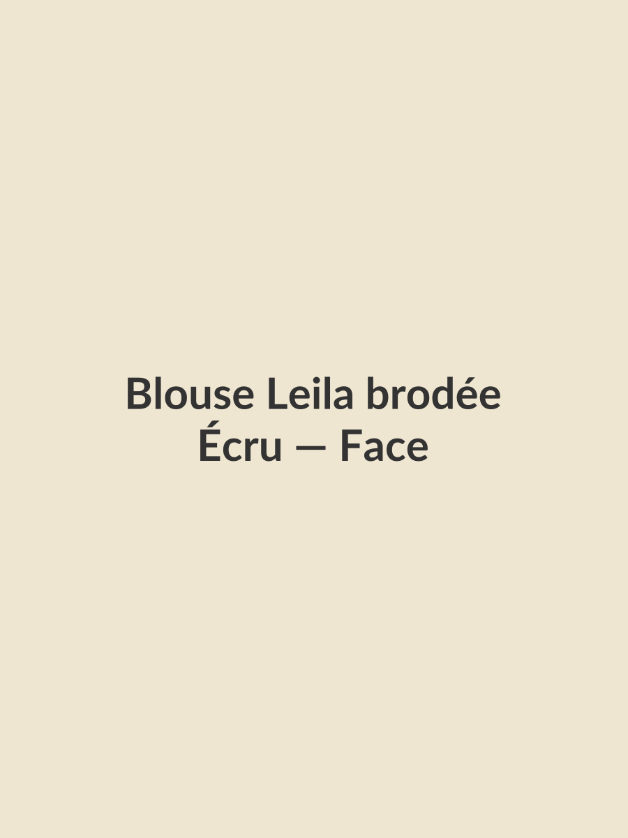 Blouse Leila brodée — Écru, vue face
