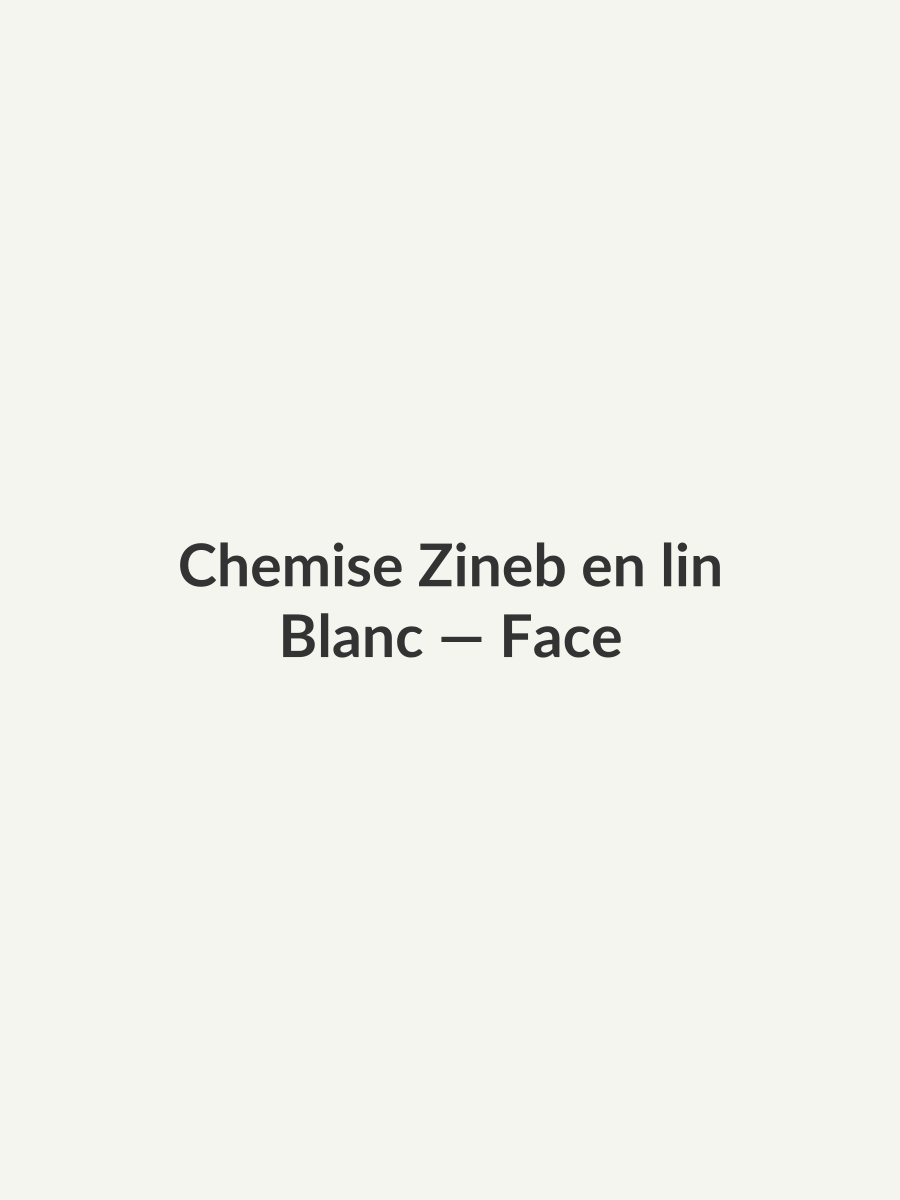 Chemise Zineb en lin — Blanc, vue face