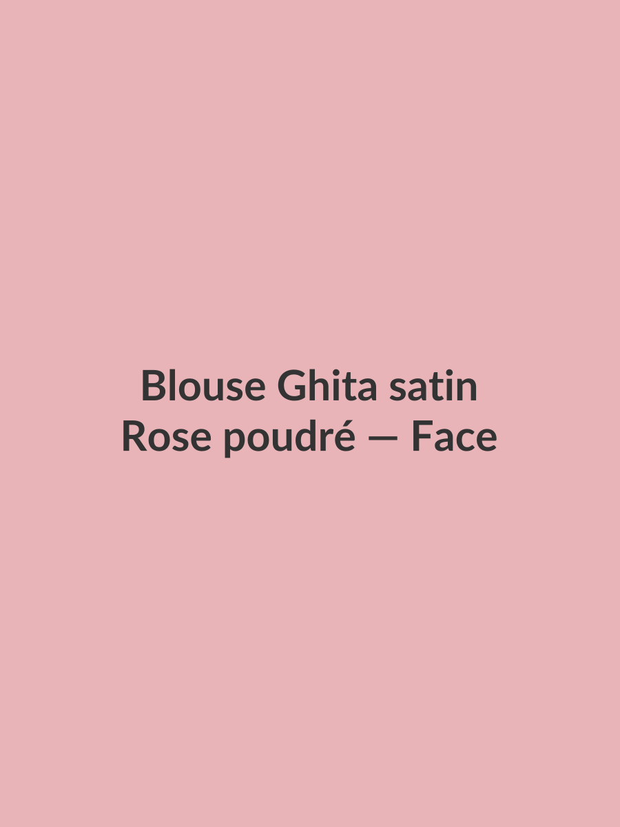 Blouse Ghita satin — Rose poudré, vue face