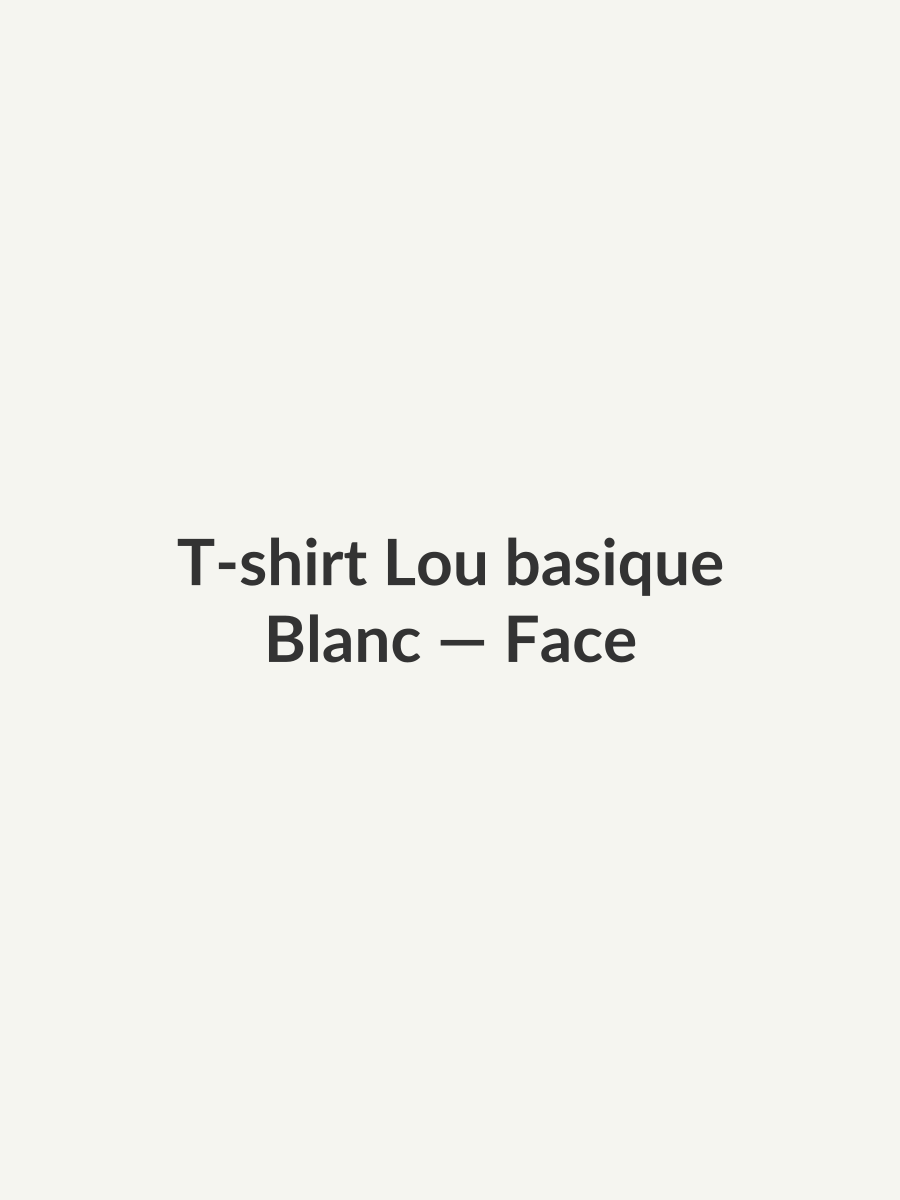 T-shirt Lou basique — Blanc, vue face