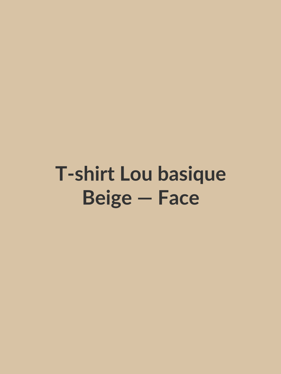 T-shirt Lou basique — Beige, vue face