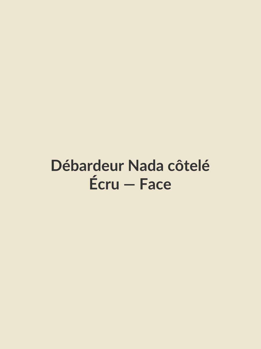 Débardeur Nada côtelé — Écru, vue face