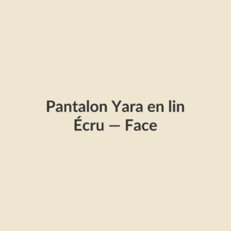 Pantalon Yara en lin — Écru, vue face