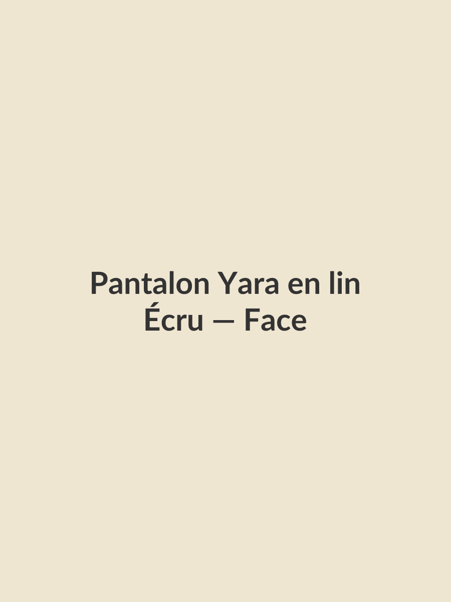 Pantalon Yara en lin — Écru, vue face