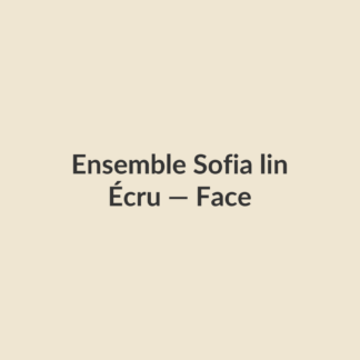Ensemble Sofia lin — Écru, vue face