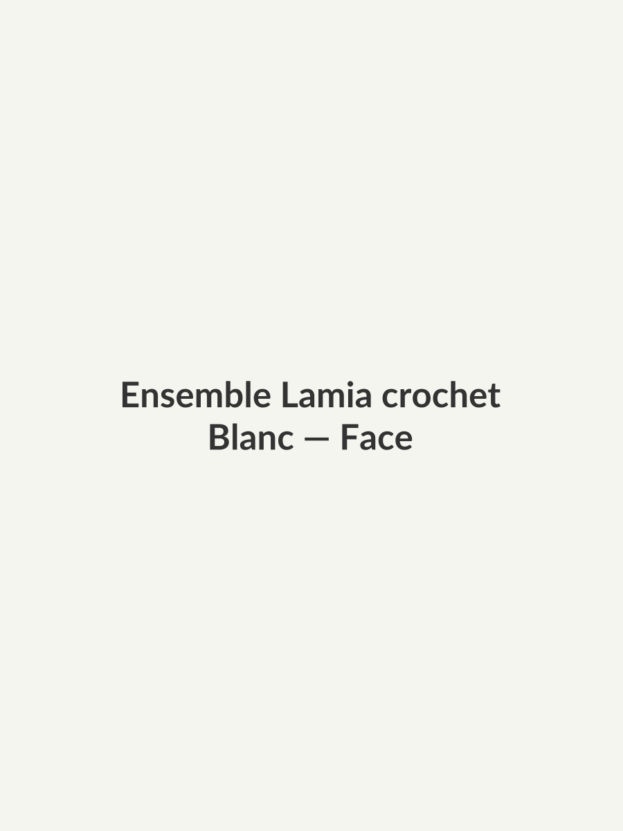Ensemble Lamia crochet — Blanc, vue face