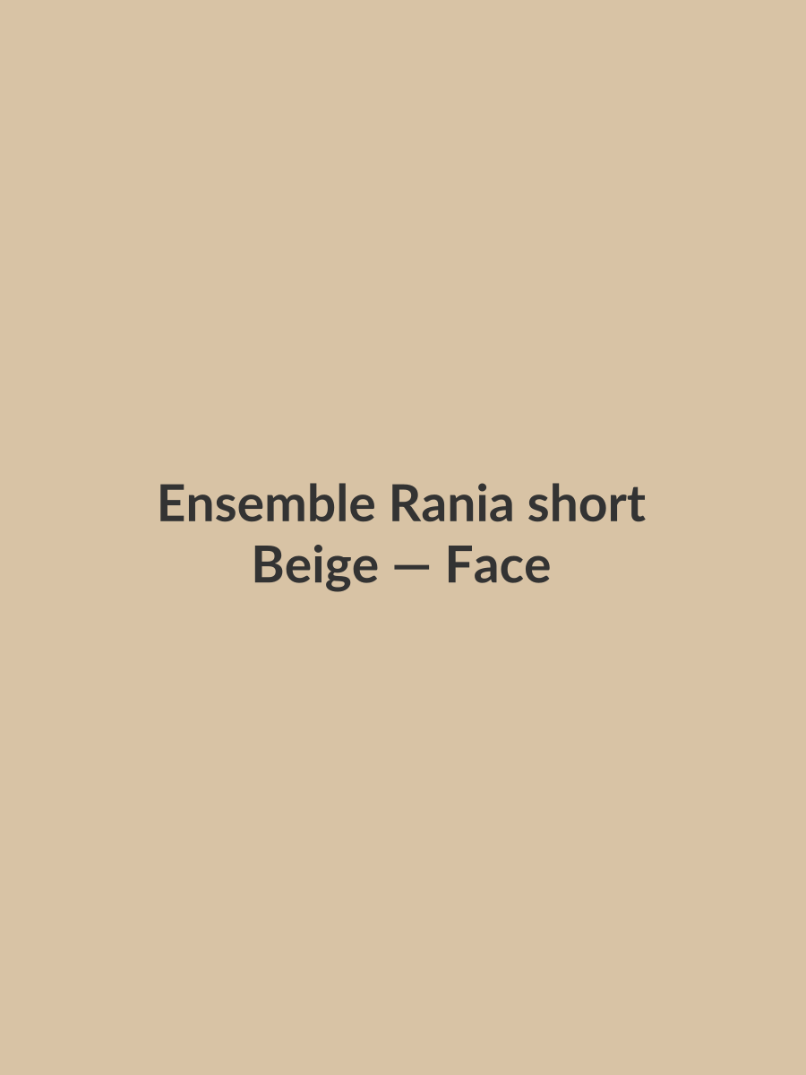 Ensemble Rania short — Beige, vue face