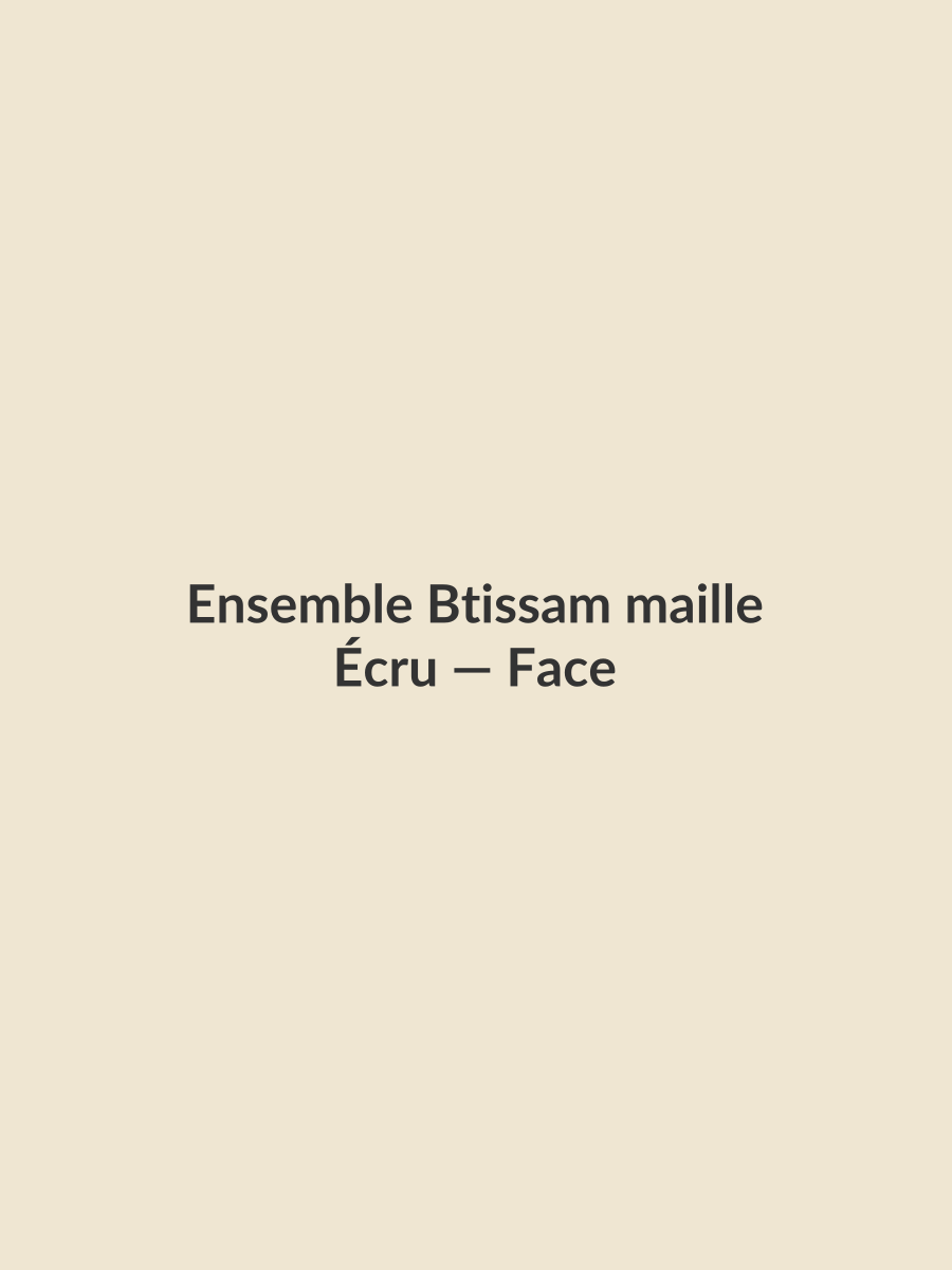 Ensemble Btissam maille — Écru, vue face