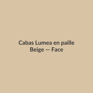 Cabas Lumea en paille — Beige, vue face