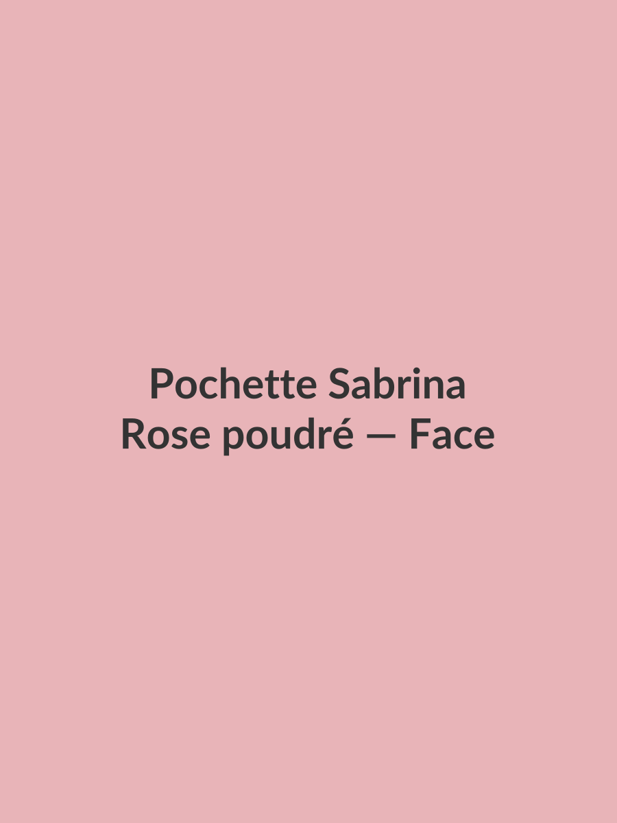 Pochette Sabrina — Rose poudré, vue face