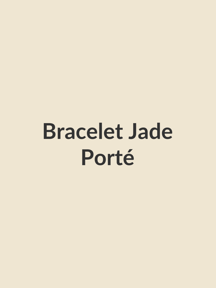 Bracelet Jade, porté