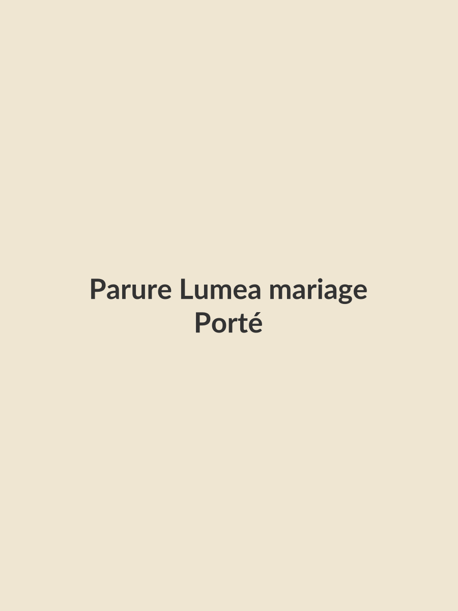 Parure Lumea mariage, porté