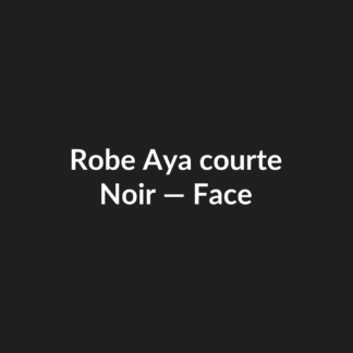 Robe Aya courte — Noir, vue face