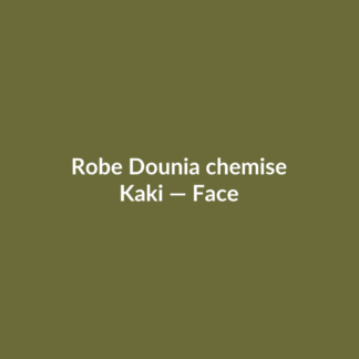 Robe Dounia chemise — Kaki, vue face