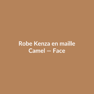 Robe Kenza en maille — Camel, vue face