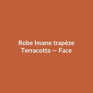 Robe Imane trapèze — Terracotta, vue face