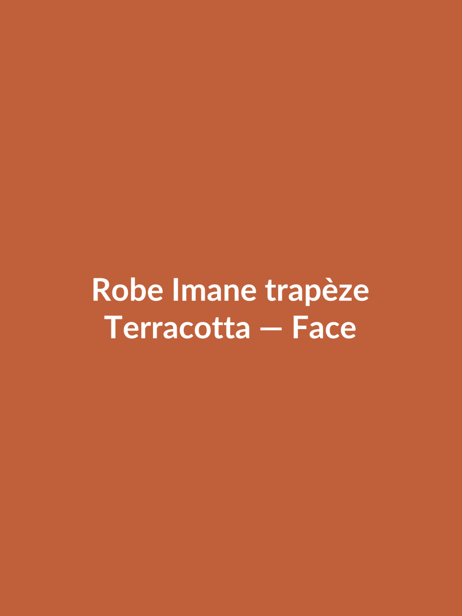 Robe Imane trapèze — Terracotta, vue face