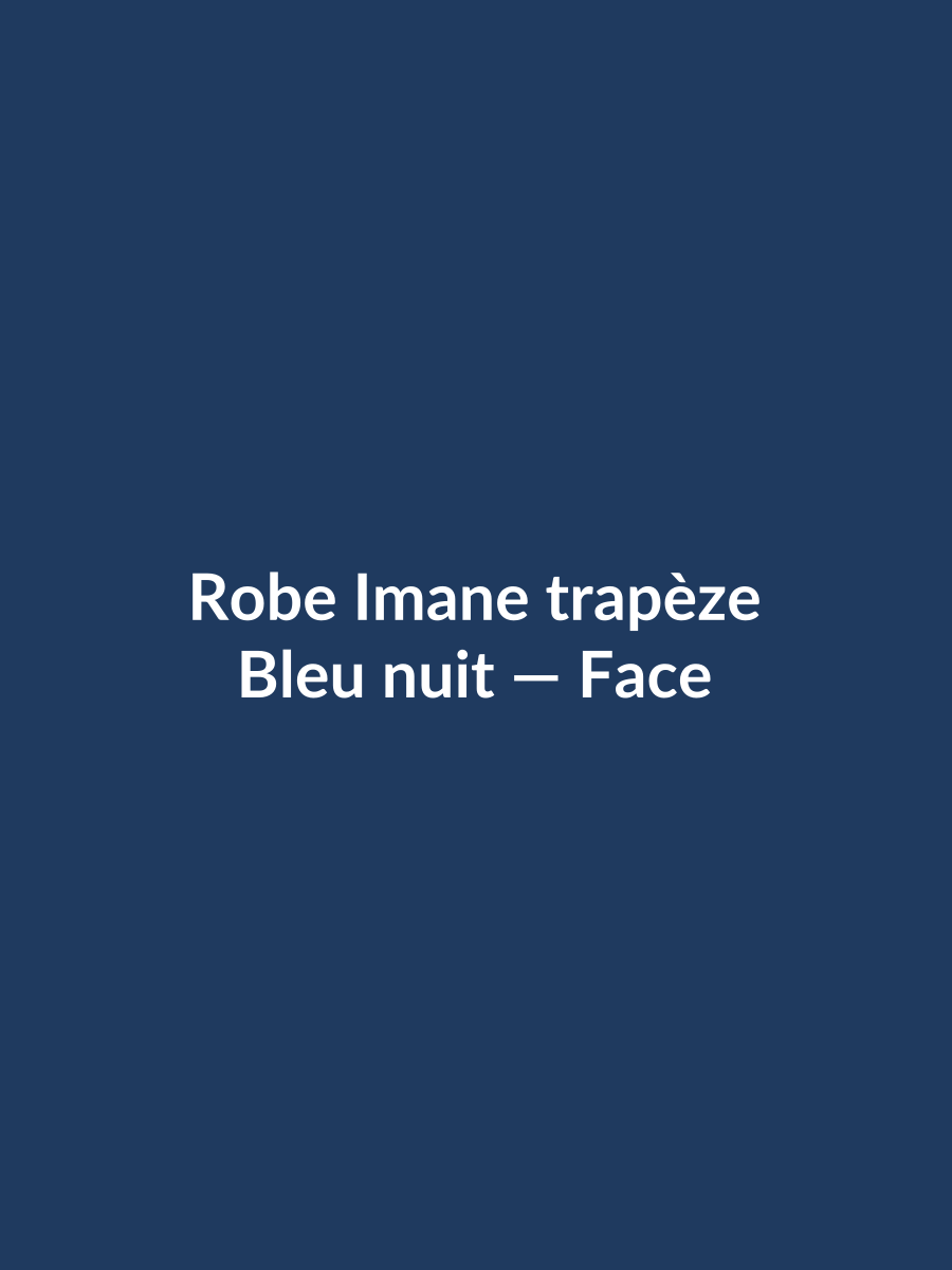 Robe Imane trapèze — Bleu nuit, vue face