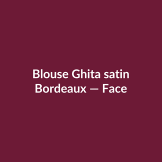 Blouse Ghita satin — Bordeaux, vue face