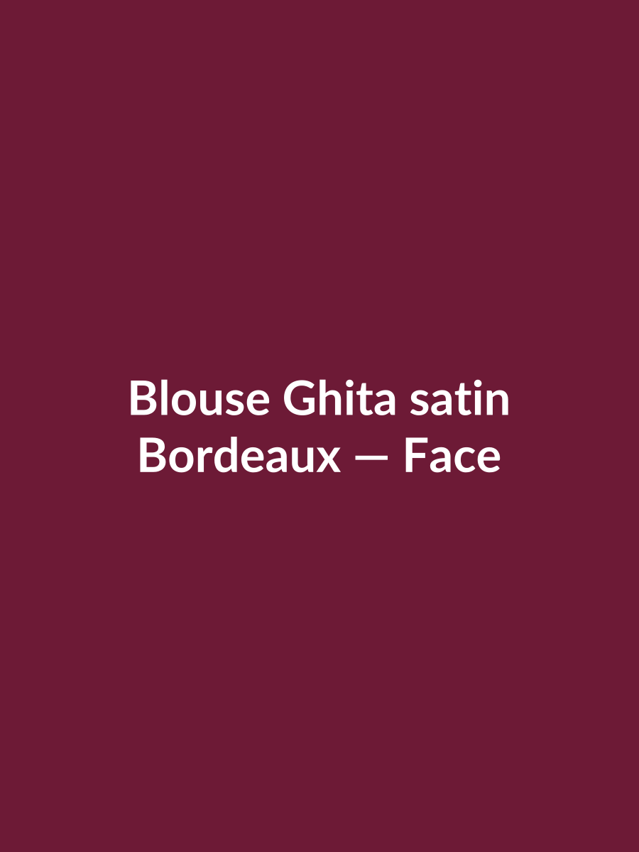 Blouse Ghita satin — Bordeaux, vue face
