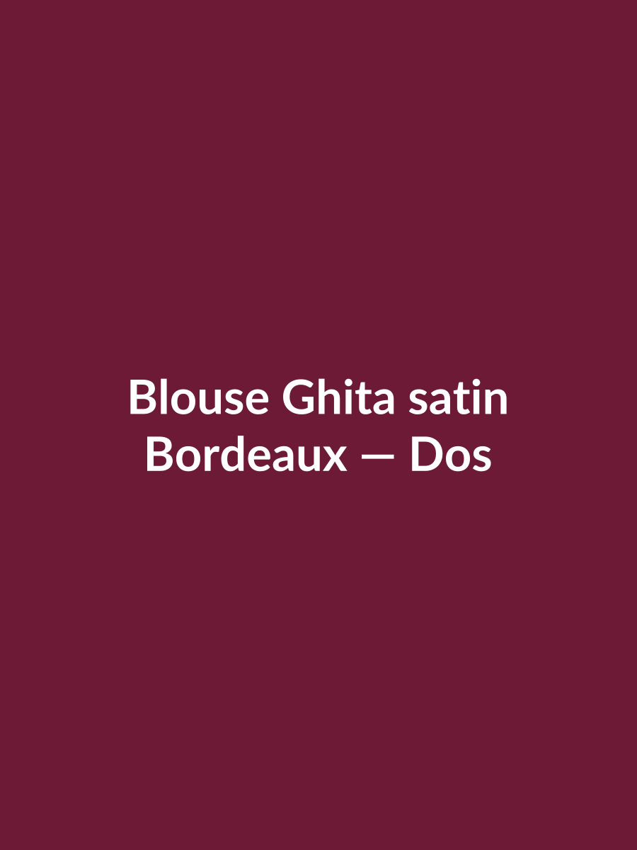 Blouse Ghita satin — Bordeaux, vue dos