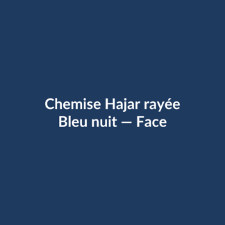 Chemise Hajar rayée — Bleu nuit, vue face