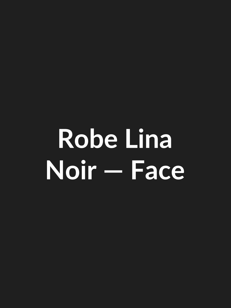 Robe Lina — Noir, vue face