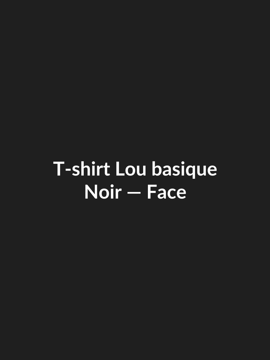 T-shirt Lou basique — Noir, vue face