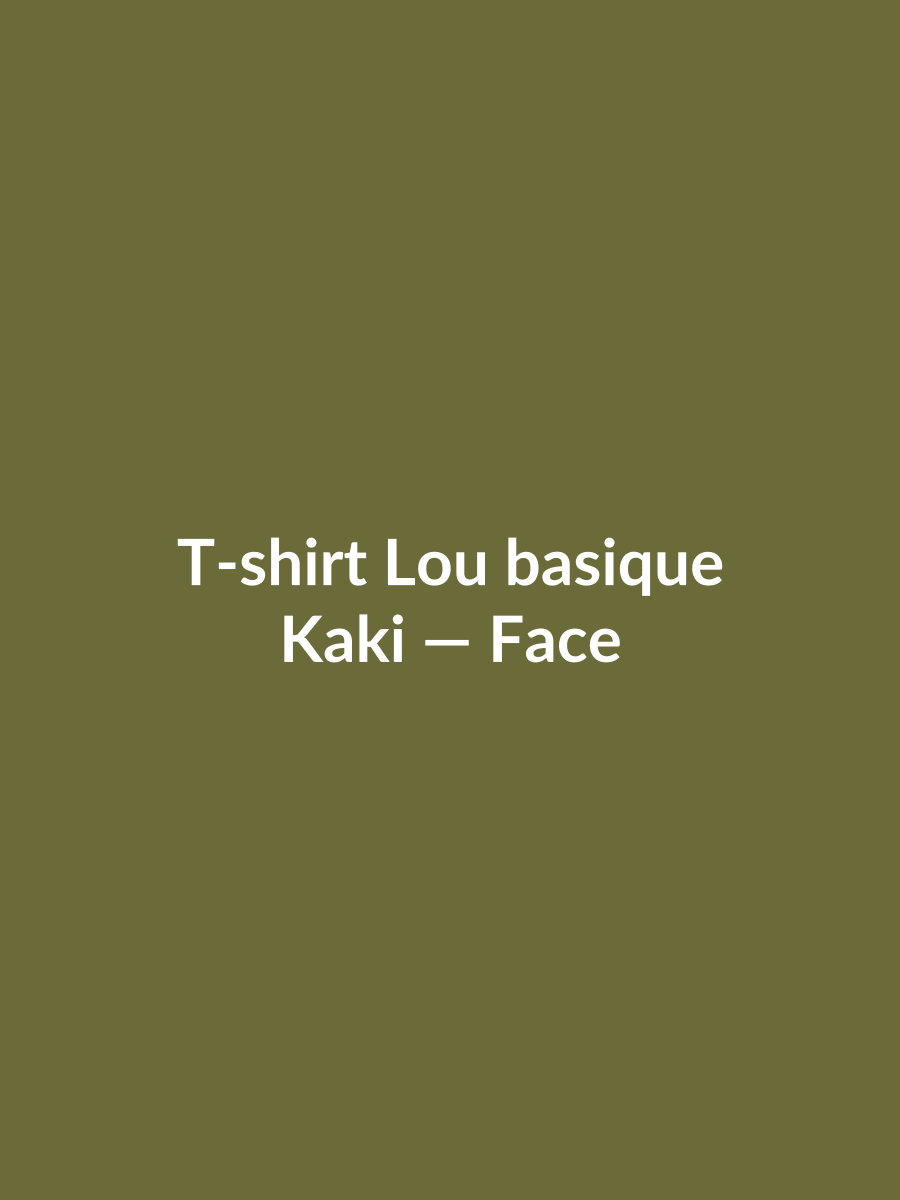 T-shirt Lou basique — Kaki, vue face