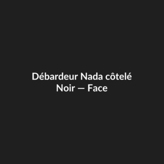 Débardeur Nada côtelé — Noir, vue face