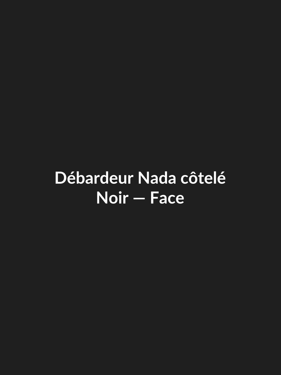 Débardeur Nada côtelé — Noir, vue face