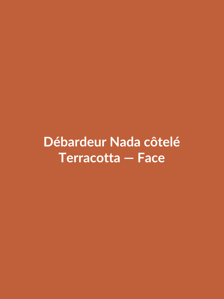Débardeur Nada côtelé — Terracotta, vue face