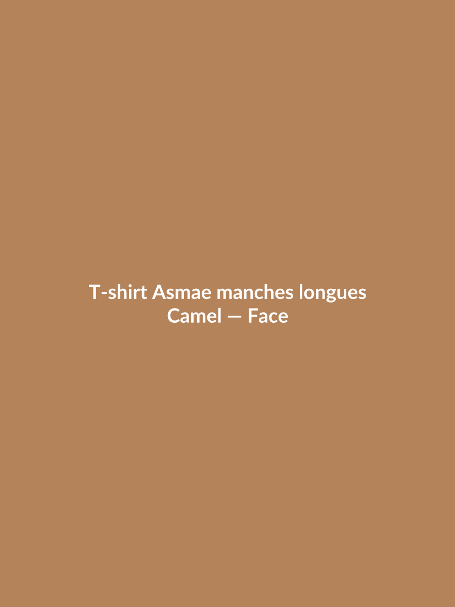 T-shirt Asmae manches longues — Camel, vue face