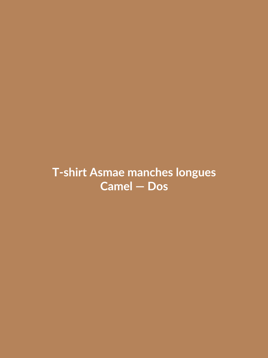 T-shirt Asmae manches longues — Camel, vue dos