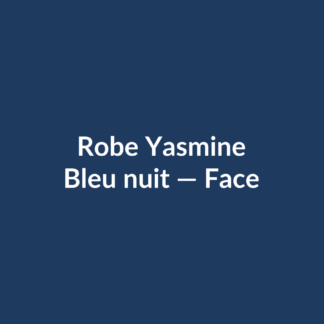 Robe Yasmine — Bleu nuit, vue face