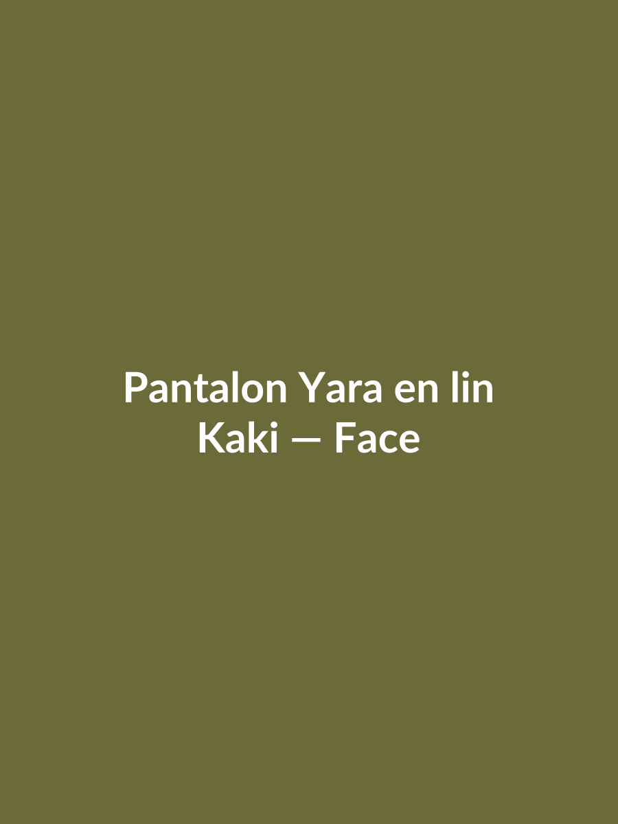 Pantalon Yara en lin — Kaki, vue face